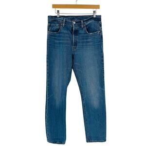 Levi’s 501 Womens Blue Straight Leg Jeans Button Fly Classic Fit Size 30x30